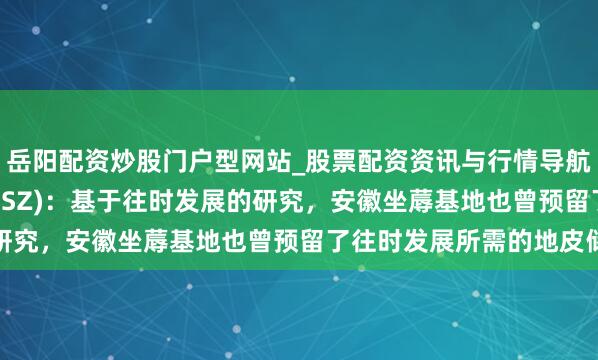 岳阳配资炒股门户型网站_股票配资资讯与行情导航 聚杰微纤(300819.SZ)：基于往时发展的研究，安徽坐蓐基地也曾预留了往时发展所需的地皮储备